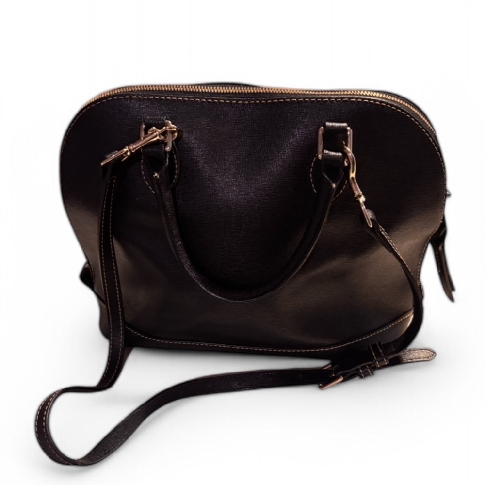 Dooney & Bourke Black Leather Satchel - Picture 2 of 7